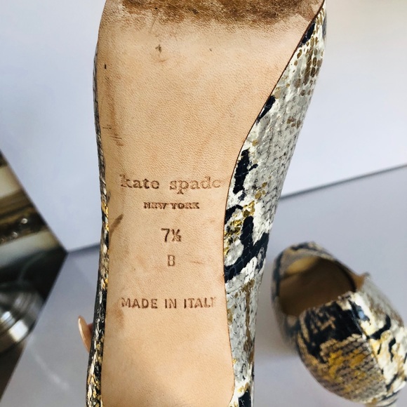 Kate Spade Peep Toe Python Heels - Picture 3 of 6